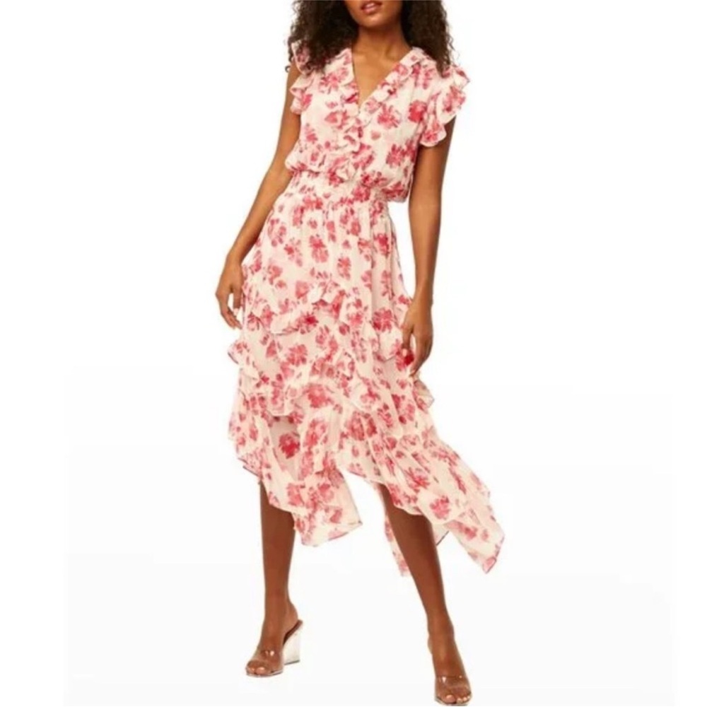 Misa LA Floral Ruffle Dakota Dress